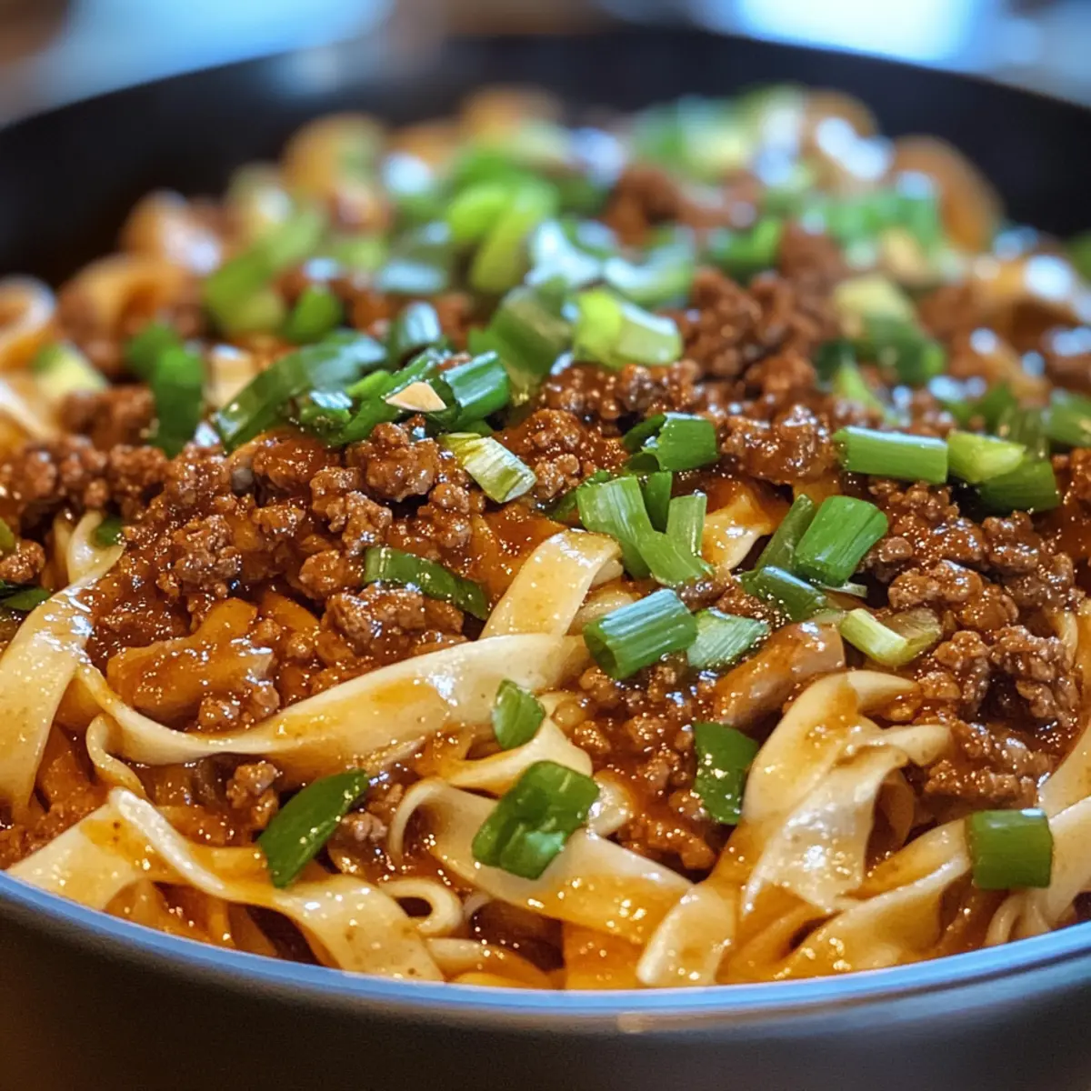 Mongolian Ground Beef Noodles