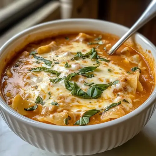 Easy Creamy Lasagna Soup
