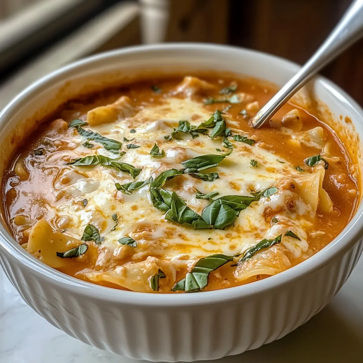 Easy Creamy Lasagna Soup