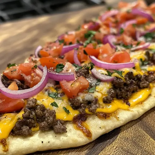 Cheeseburger Flatbreads Recipe