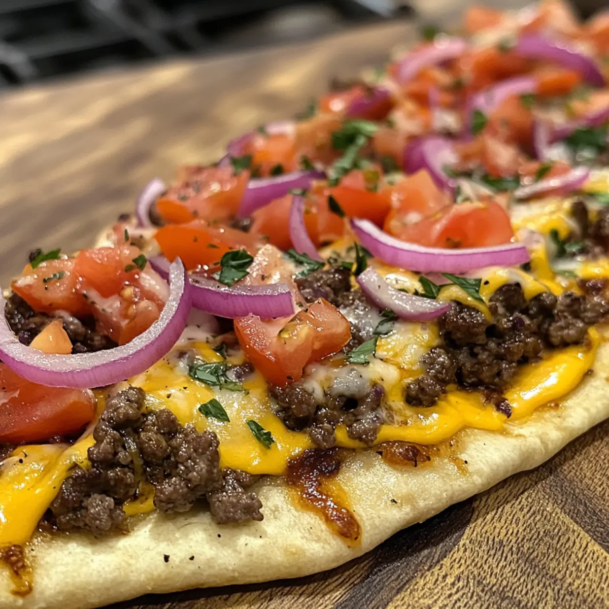 Cheeseburger Flatbreads Recipe